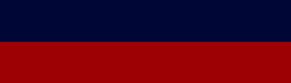 Die ehemalige Nationalflagge Liechtensteins. Im Jahr 1937 wurde der Fürstenhut als grafisches Element hinzugefügt, um Verwechslungen mit Haiti zu vermeiden.