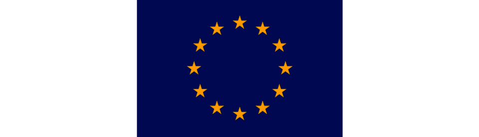 Die Europaflagge: seit 1985 Symbol der Europäischen Gemeinschaften (EGen), seit 1992 der Europäischen Union (EU).