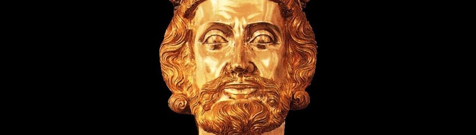 The bust of Charles from the Aachen Cathedral Treasury (created around 1350).
