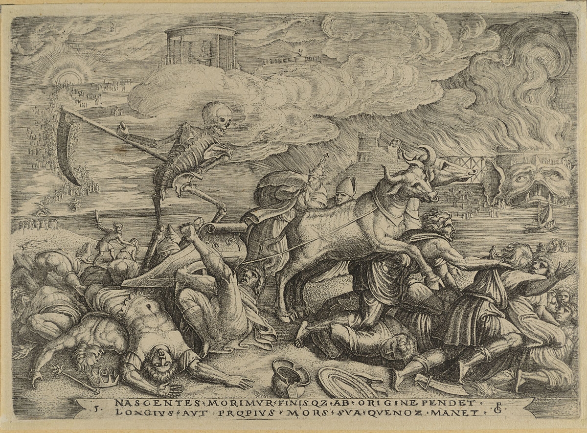 "Triumph des Todes", Nürnberger Kupferstich aus dem 16. Jahrhundert.